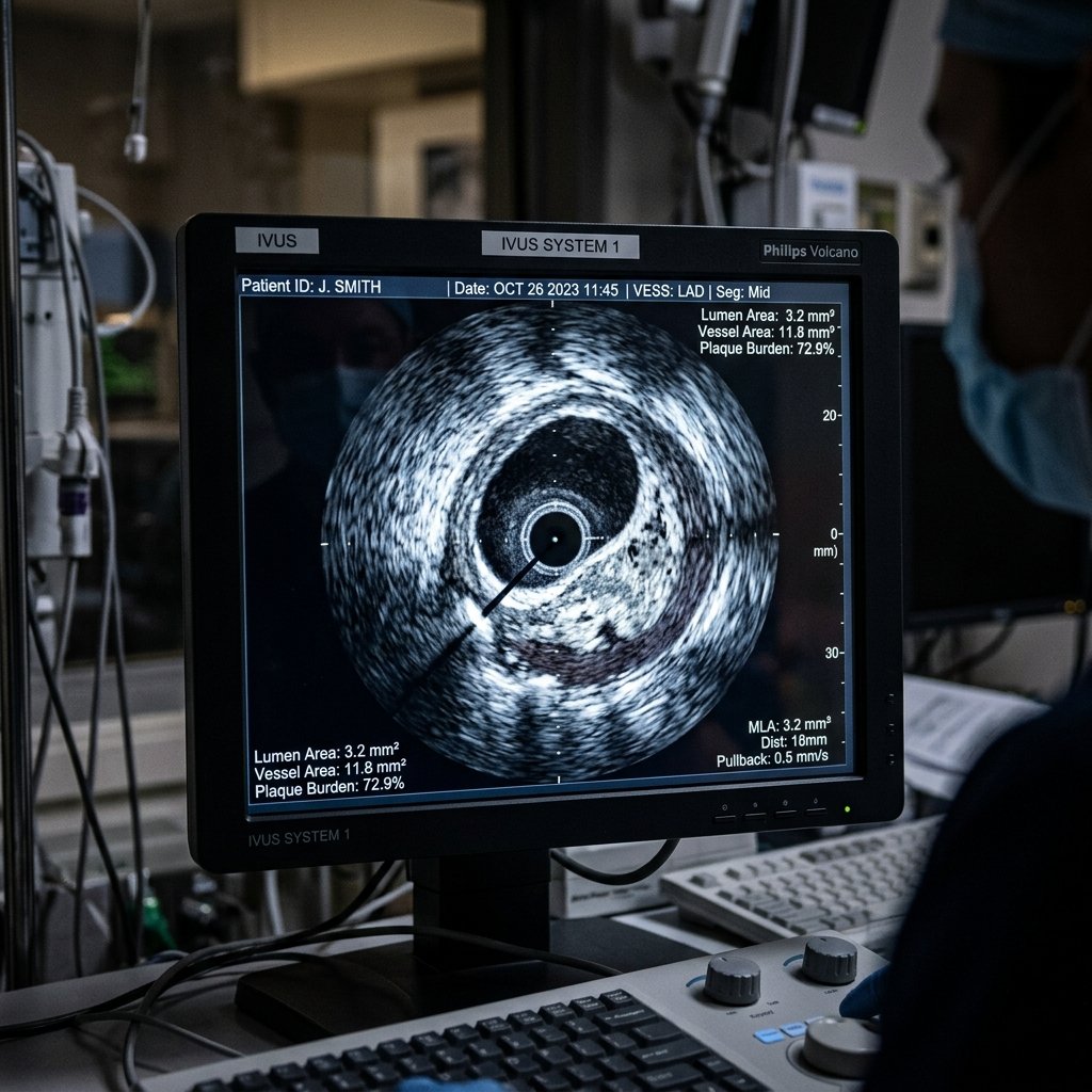 IVUS Intravascular Ultrasound Display Screen